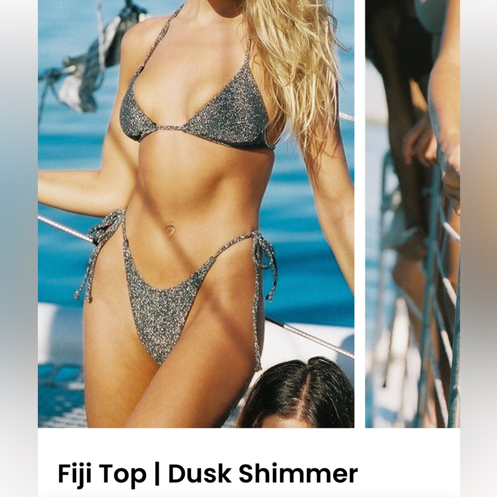 Wave Babe Swimwear Dusk Shimmer Fiji top and bottom size small